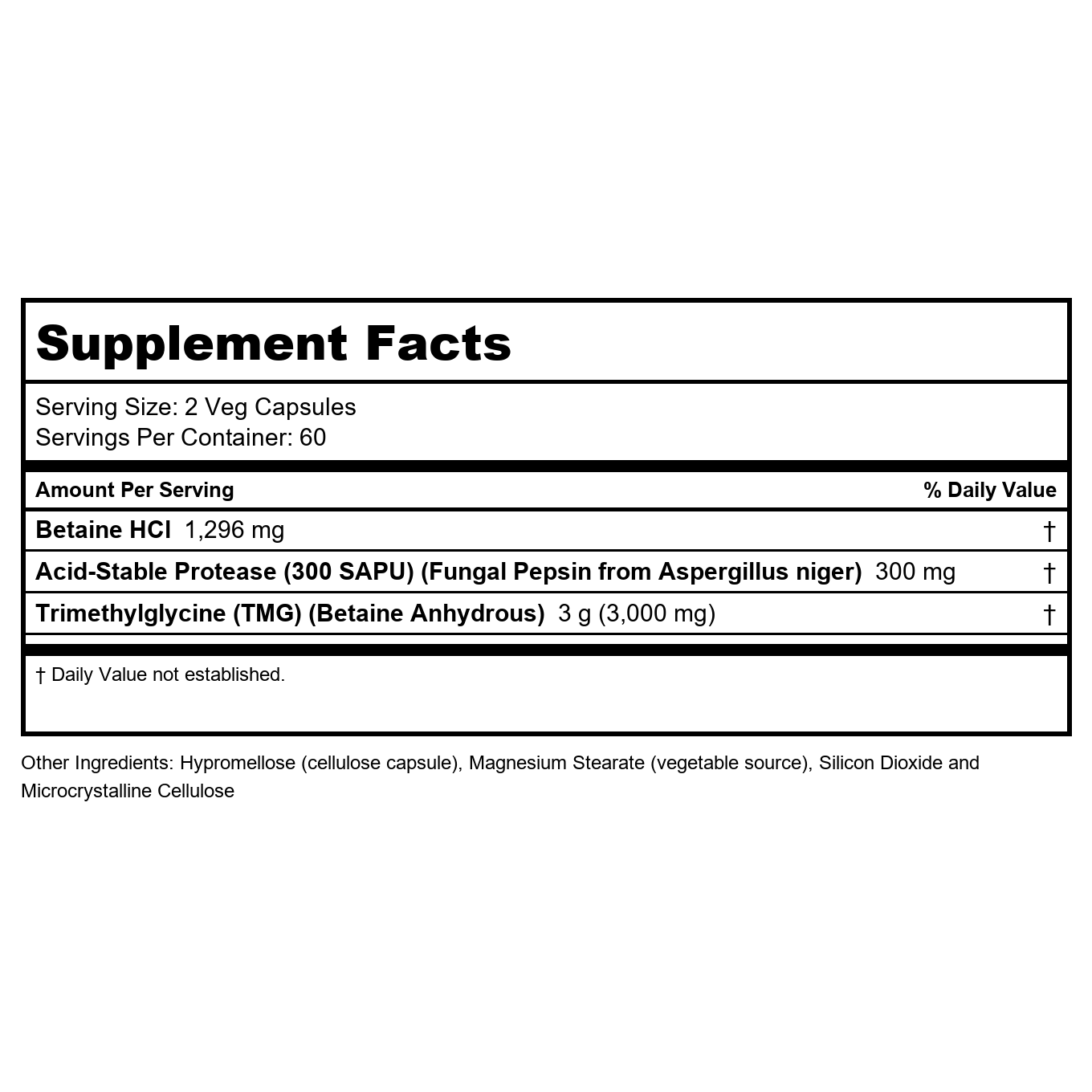 Now Foods Betaine HCl 648 mg 120 Vcaps - 2938