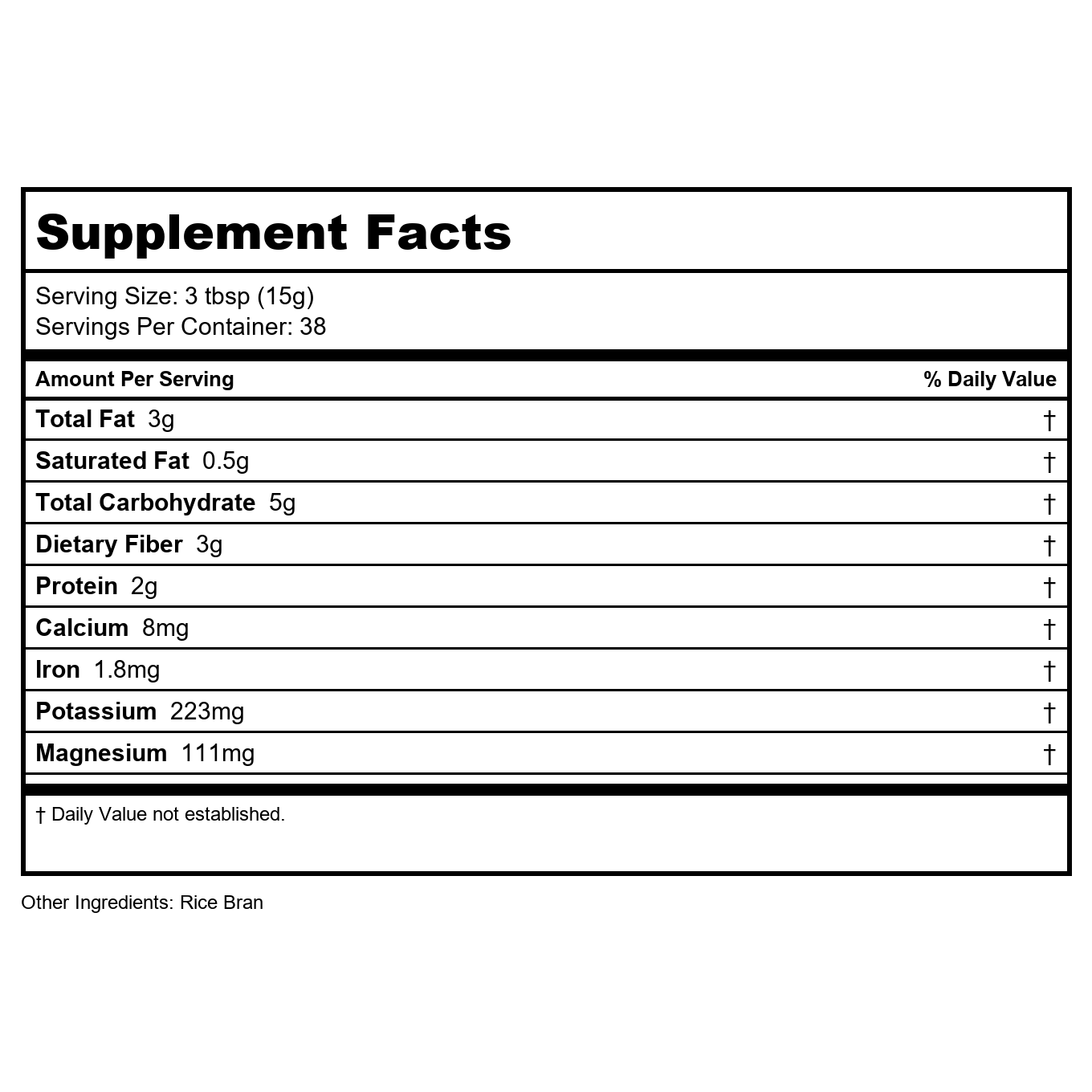 Now Real Food Rice Bran 20oz - 5996 -