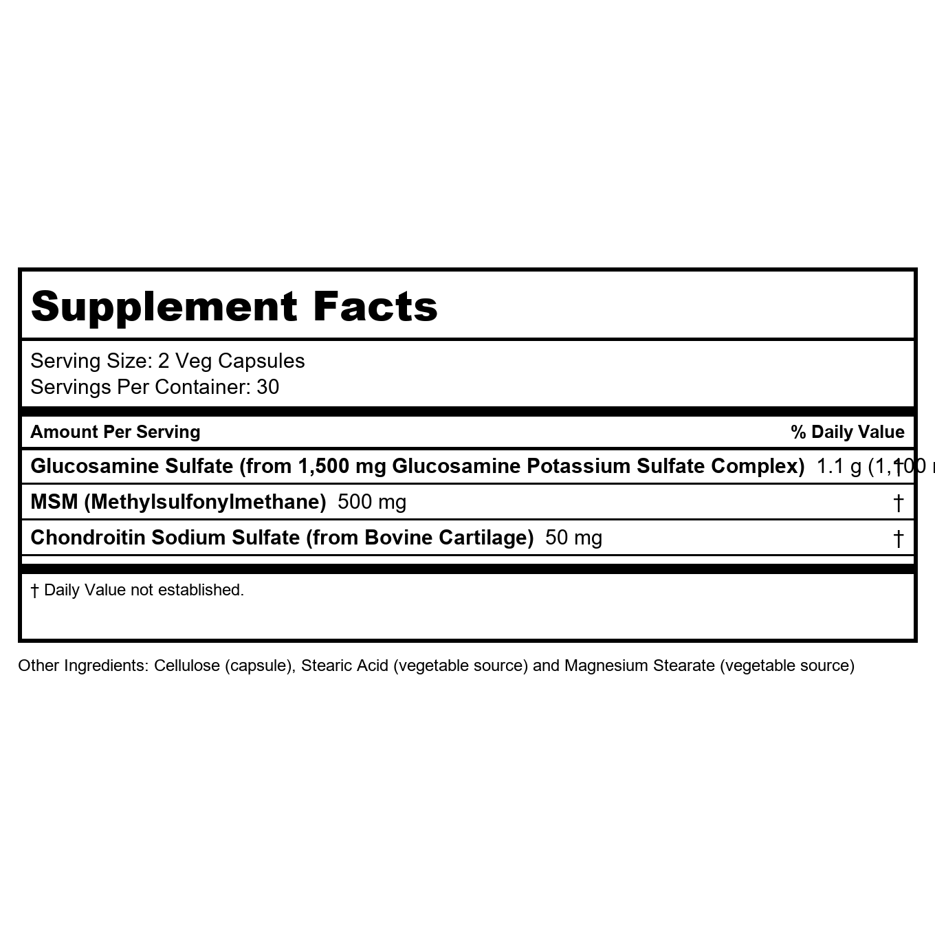 Now Foods Glucosamine & MSM 60 Vcaps - 3278