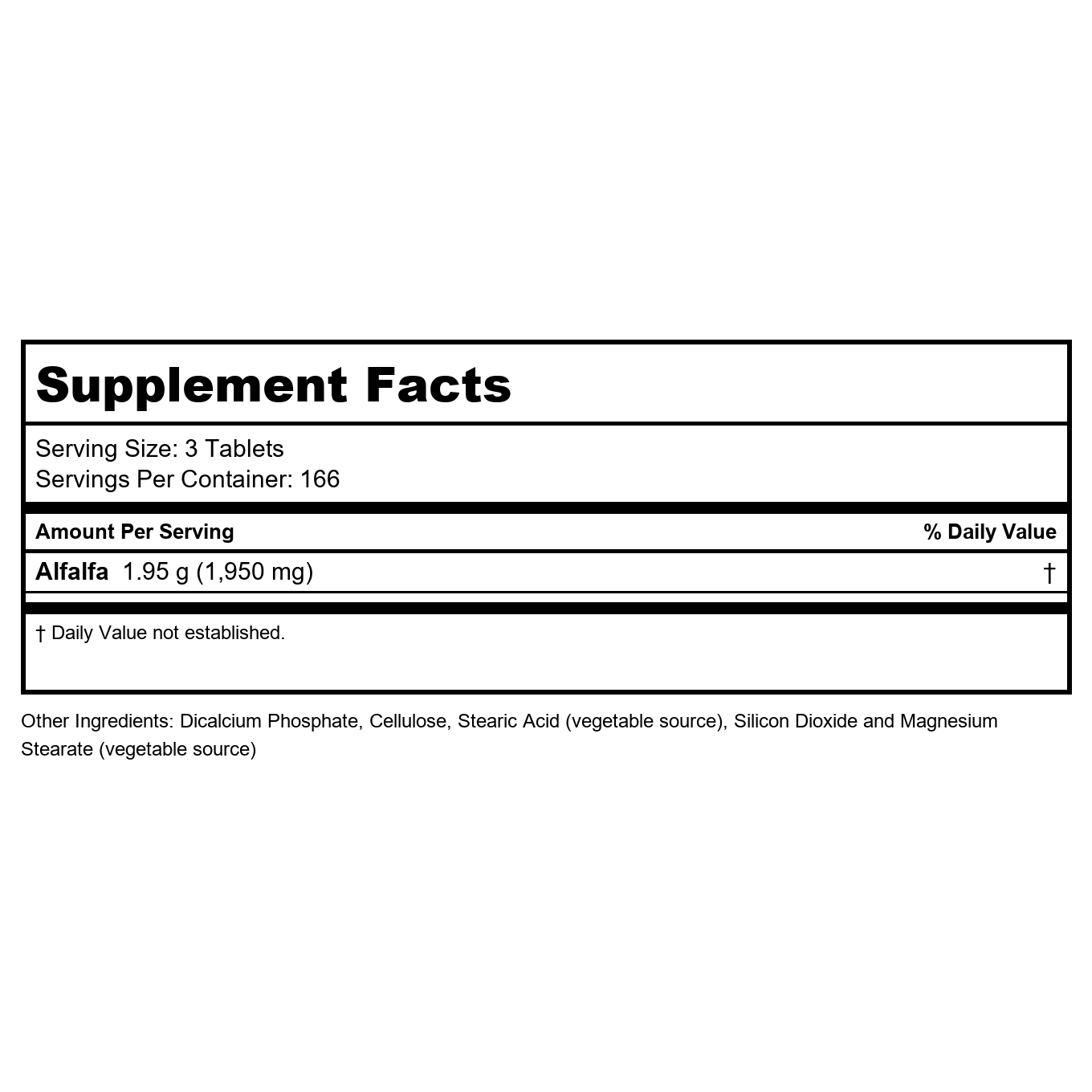 Now Foods Alfalfa 650 mg 500 Tablets - 2622