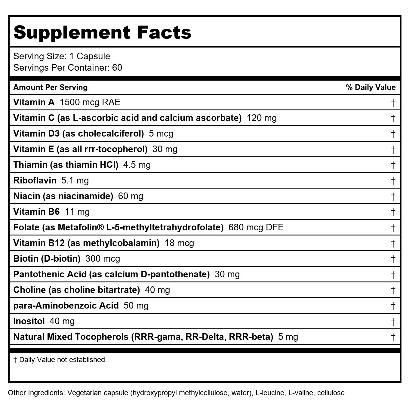 Klaire Labs Multi-Element Buffered C 250 Vcaps -