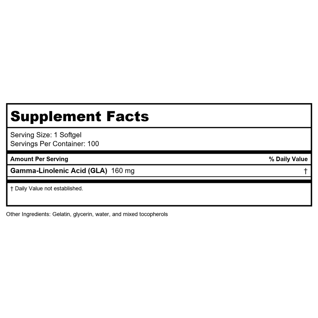 Klaire Labs Borage Oil 1,000 mg 100 Softgels