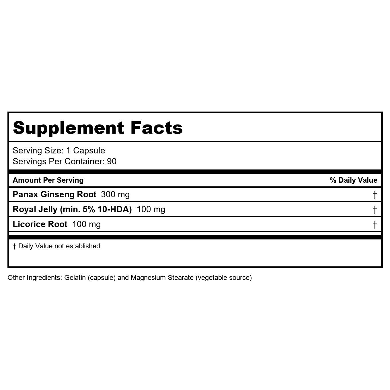Now Foods Ginseng & Royal Jelly 90 Vcaps - 4007