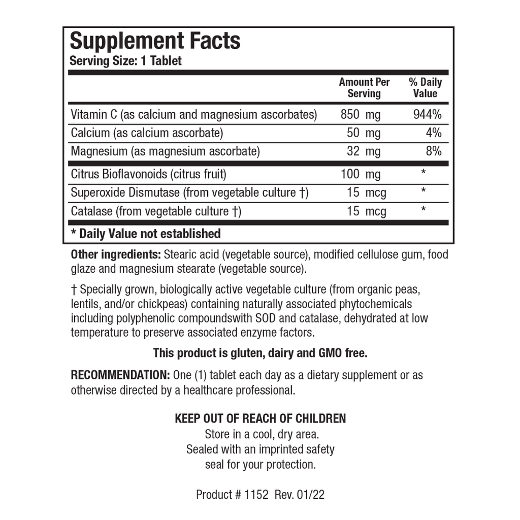 Biotics Research Bio-C Plus  1000 100 Tablets