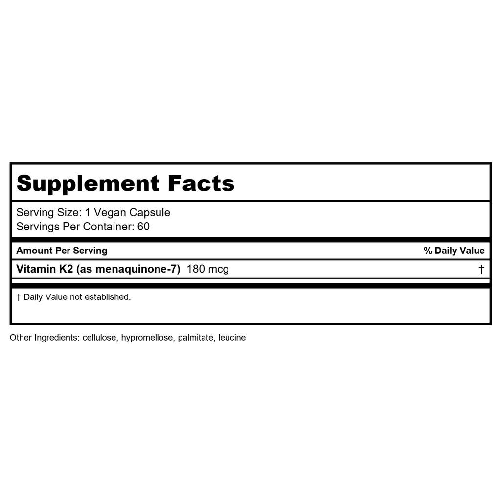 Vital Nutrients K2-7 & D3 60 Vcaps