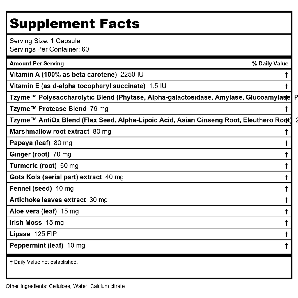 Transformation Enzymes Gastro 60 Capsules