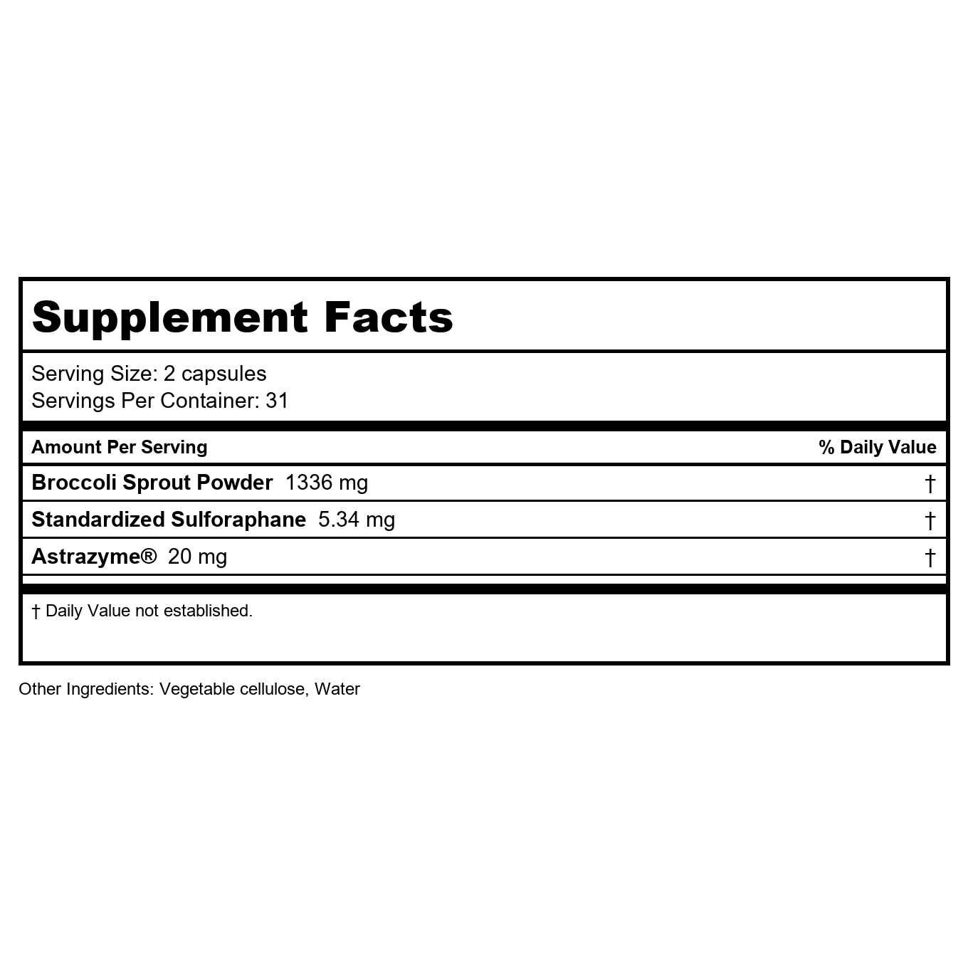 U.S. Enzymes SulforaXym 62 Vcaps