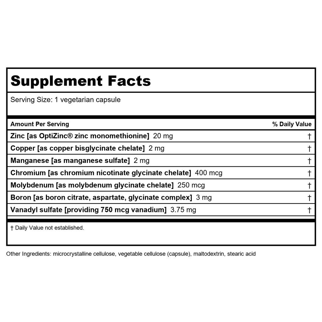Life Extension Only Trace Minerals 90 Vcaps