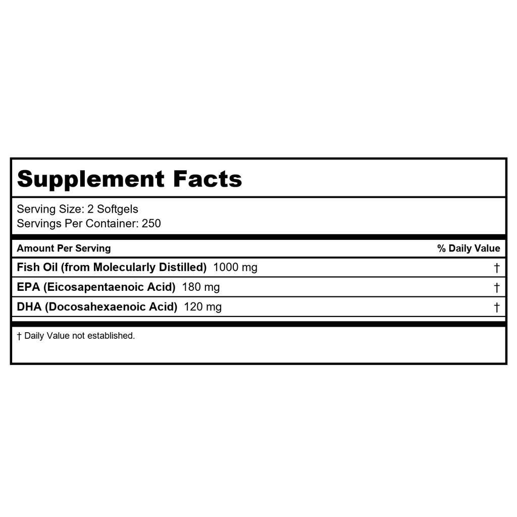 Now Foods Omega-3 Molecularly Distilled 500 Softgels - 1653