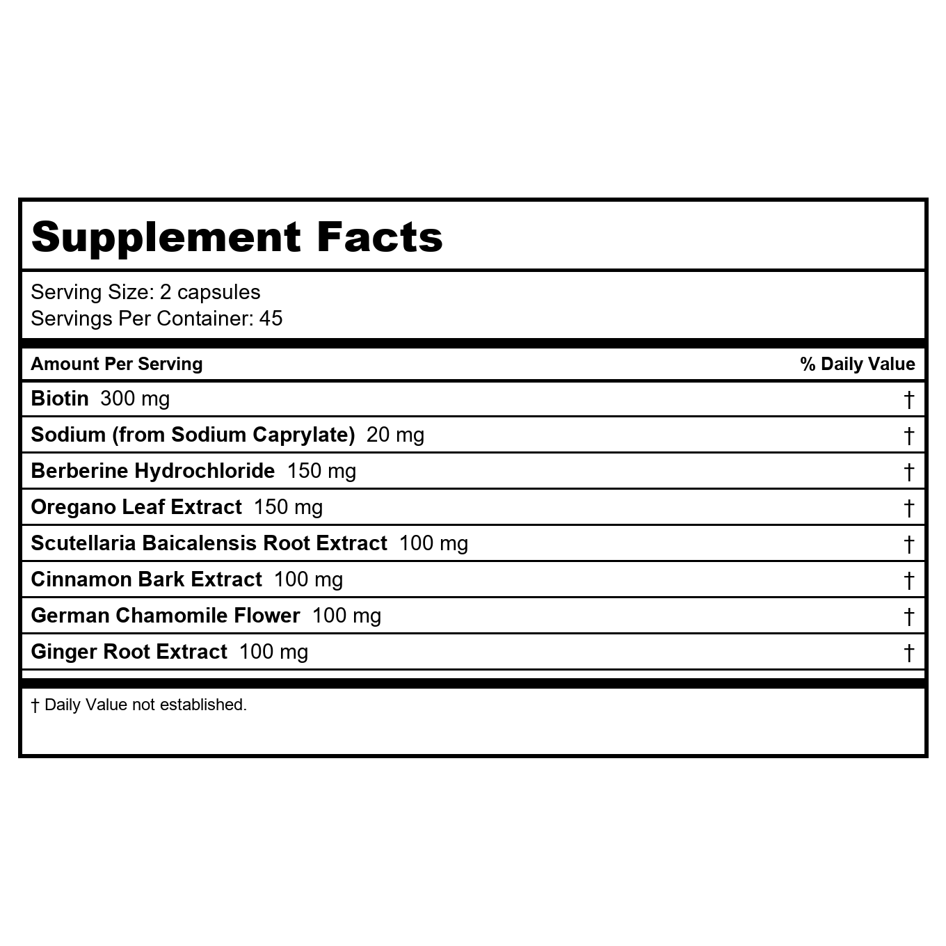 Ortho Molecular Candicid Forte 180 Capsules