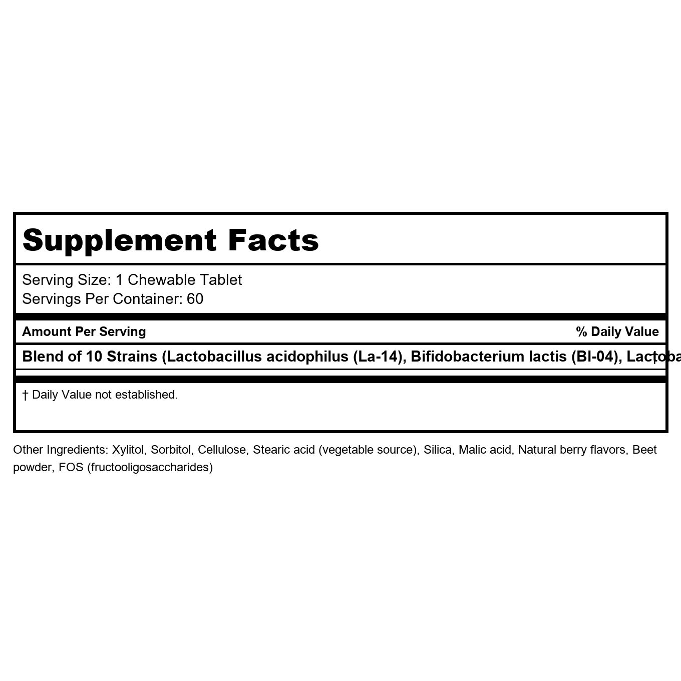 Now Foods BerryDophilus Kids 2 Billion 10 Strains 60 Chewables - 2936