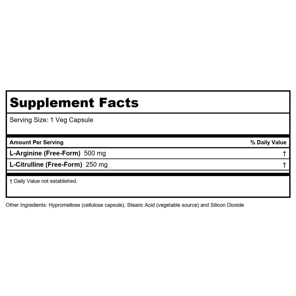 Now Sports Arginine & Citrulline 500 mg / 250 mg - 120 Vcaps - 0037