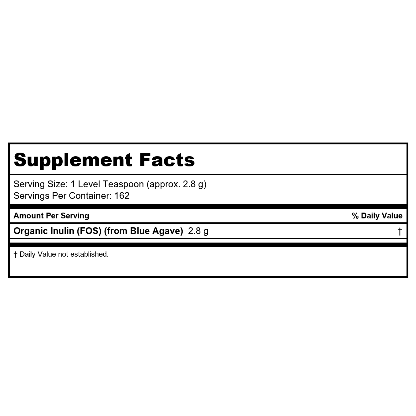 Now Foods Inulin Prebiotic Pure Powder Organic 1 Pound - 2951