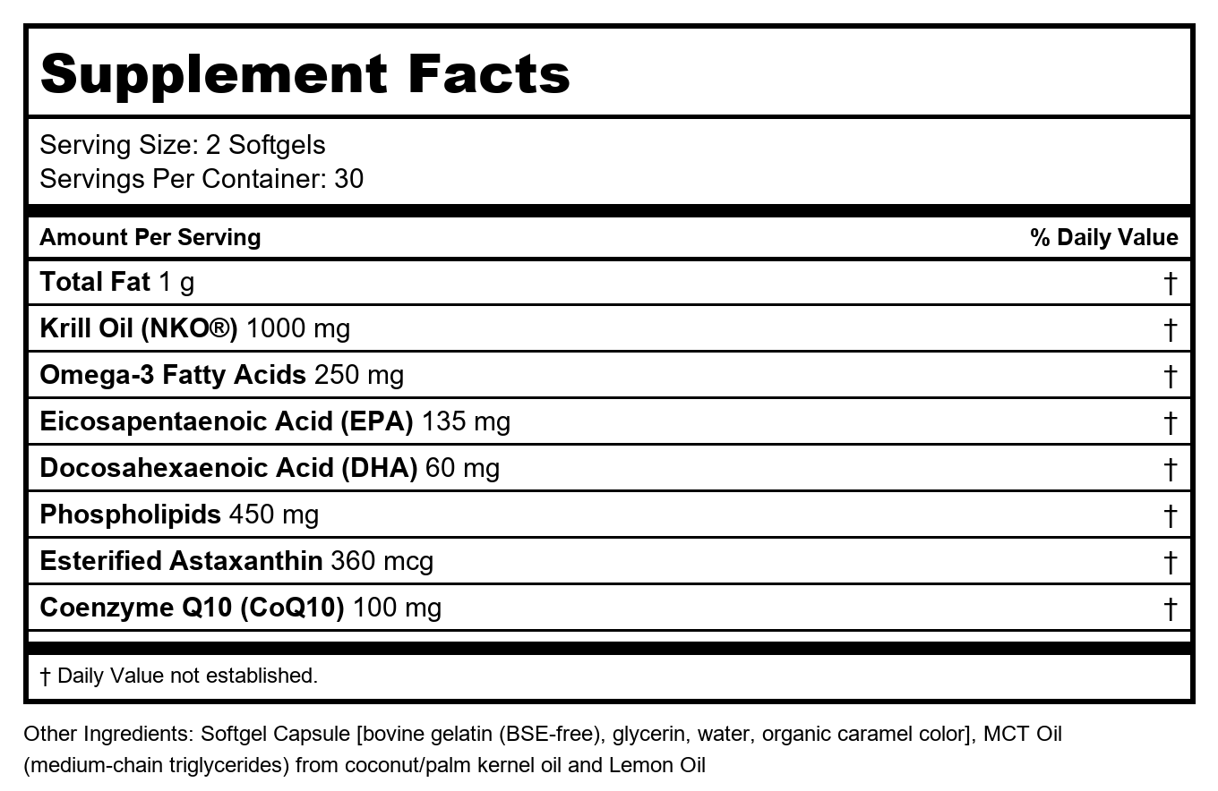 Now Foods Krill & CoQ10 60 Softgels - 1628