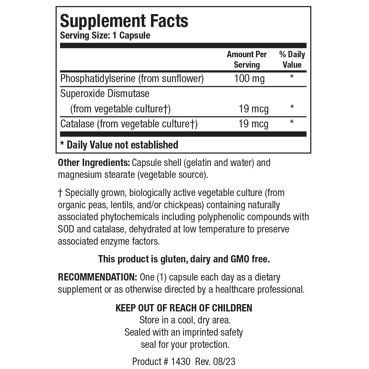 Biotics Research Phosphatidylserine 90 Softel Caps