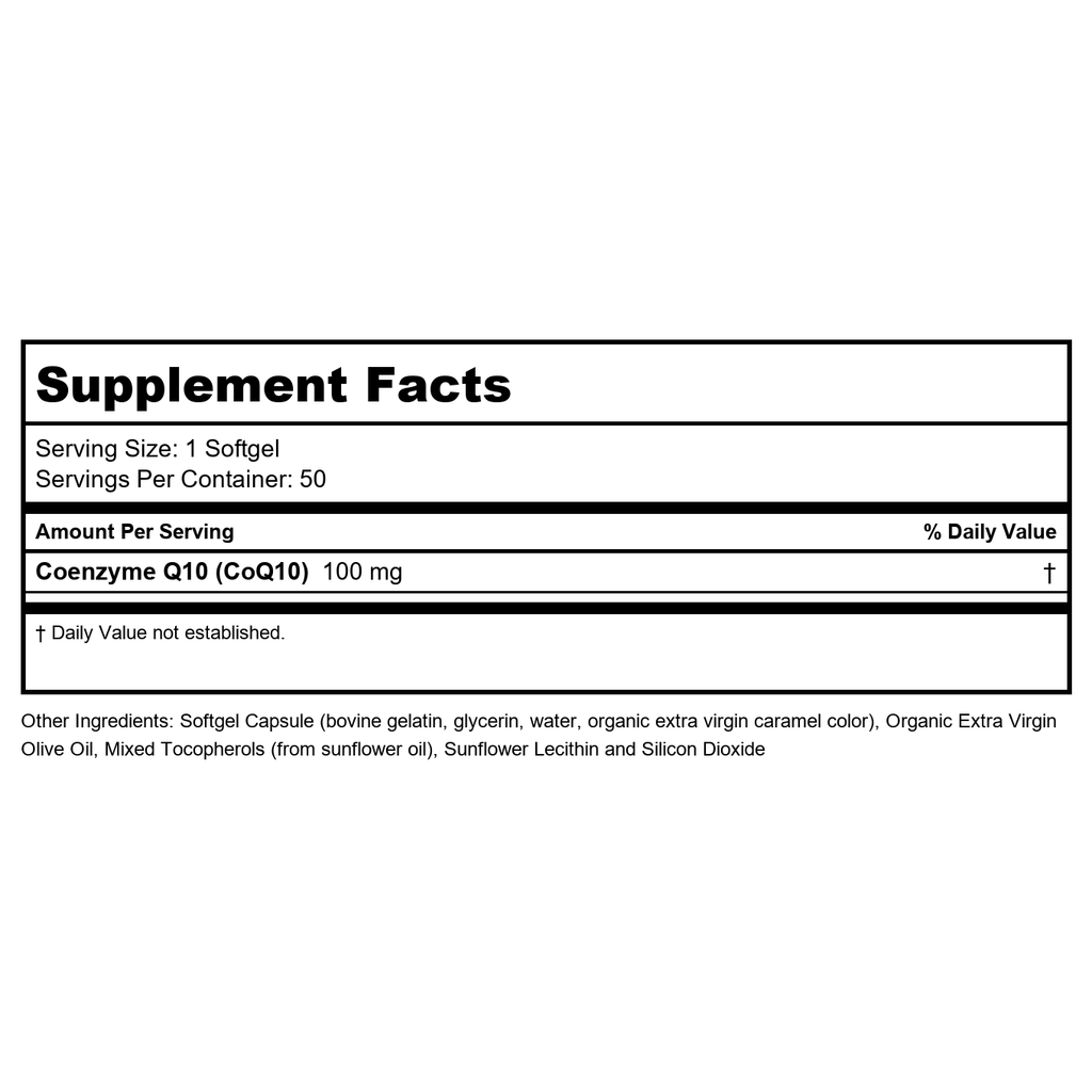 Now Foods CoQ10 100 mg 50 Softgels - 3208