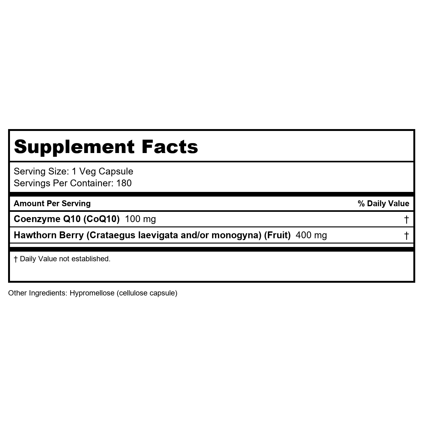 Now Foods CoQ10 100 mg with Hawthorn Berry 180 Vcaps - 3213