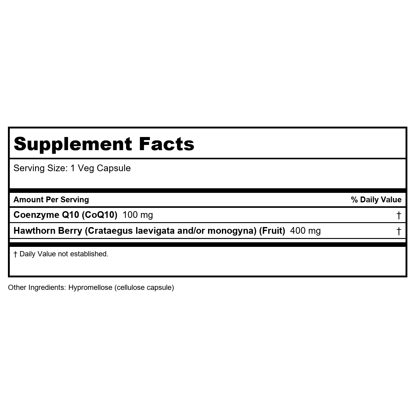 Now Foods CoQ10 100 mg with Hawthorn Berry 30 Vcaps - 3210