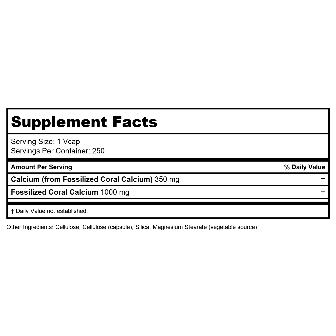 Now Foods Coral Calcium 1000 mg 250 Vcaps - 1279