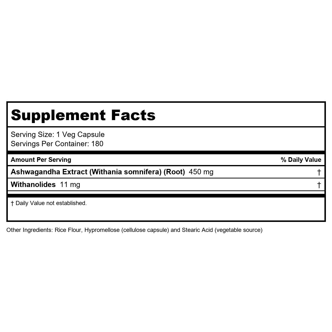 Now Foods Ashwagandha 450 mg 180 Vcaps - 4593