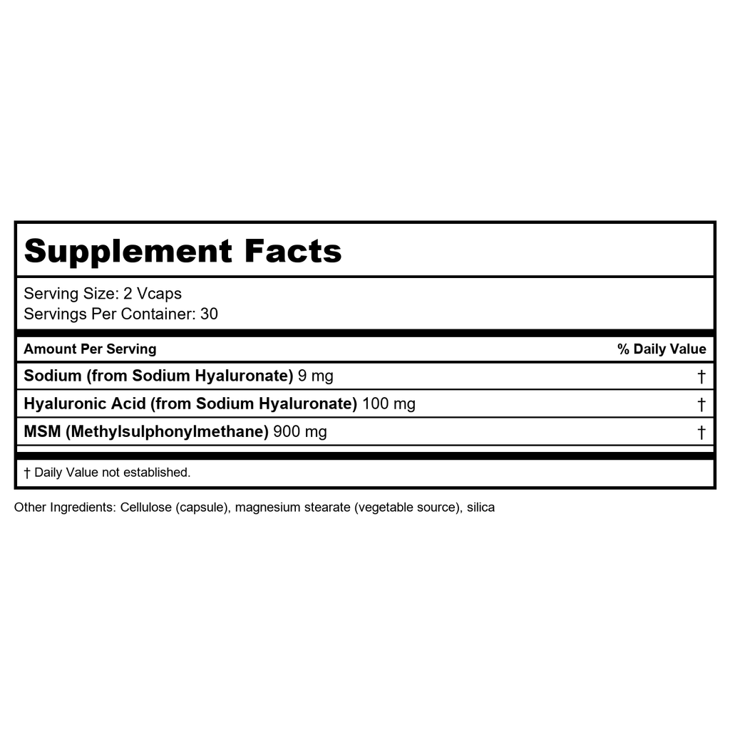 Now Foods Hyaluronic Acid with MSM 60 Vcaps - 3156