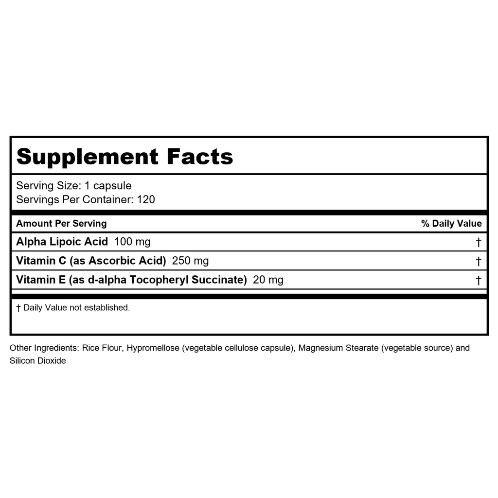 Now Foods Alpha Lipoic Acid 100 mg 120 Vcaps - 3041