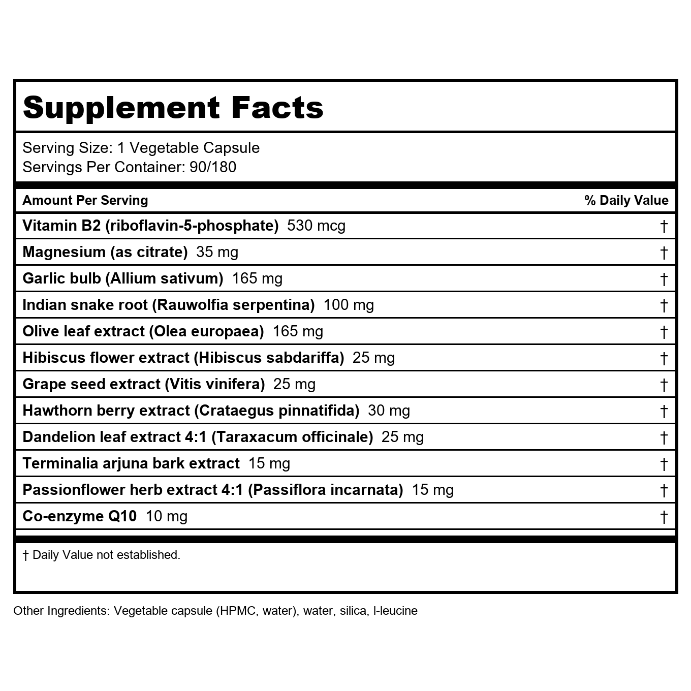 Vitanica Rauwolfia Extra 180 Vcaps