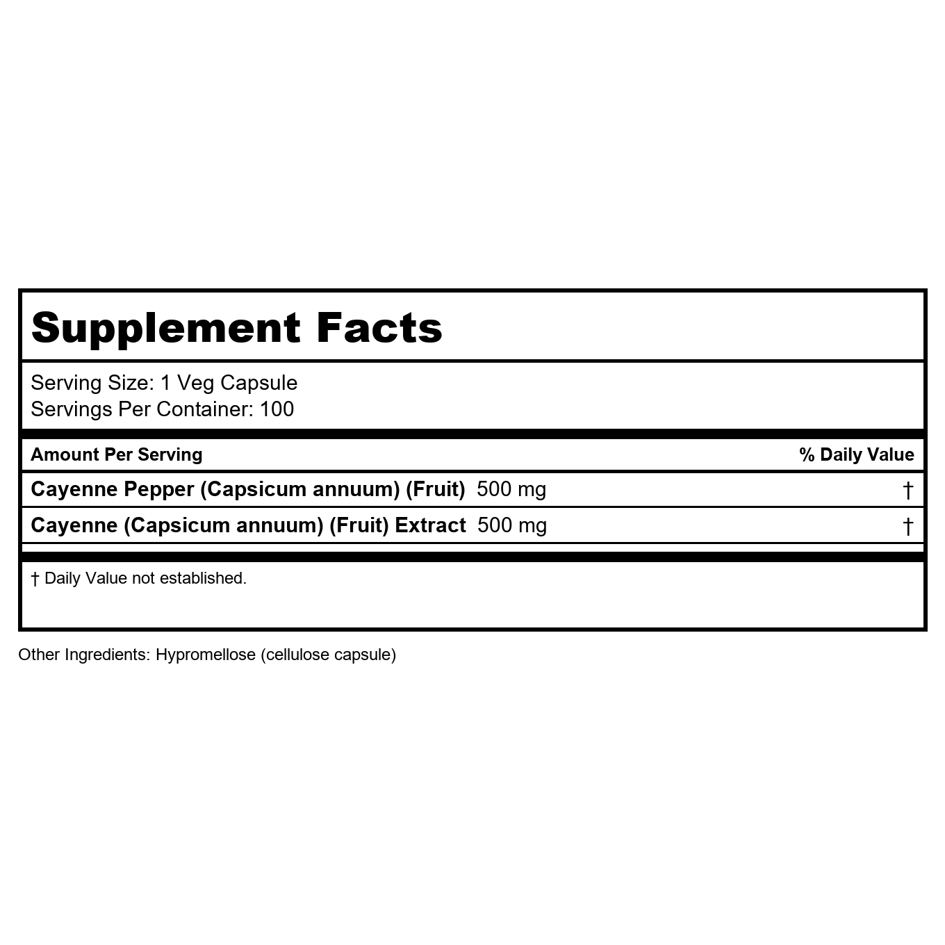 Now Foods Cayenne 500 mg 100 Vcaps - 4625