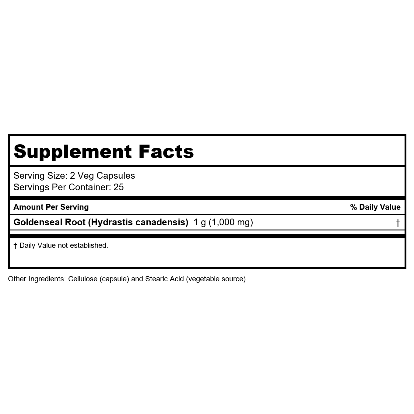 Now Foods Goldenseal Root 500 mg 50 Vcaps - 4690