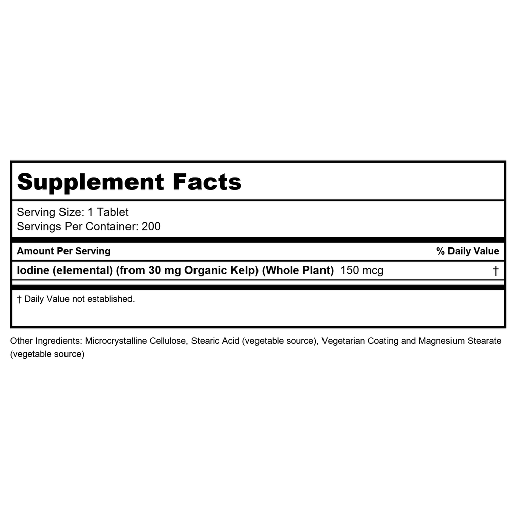 Now Foods Kelp 150 mcg 200 Tablets - 2680
