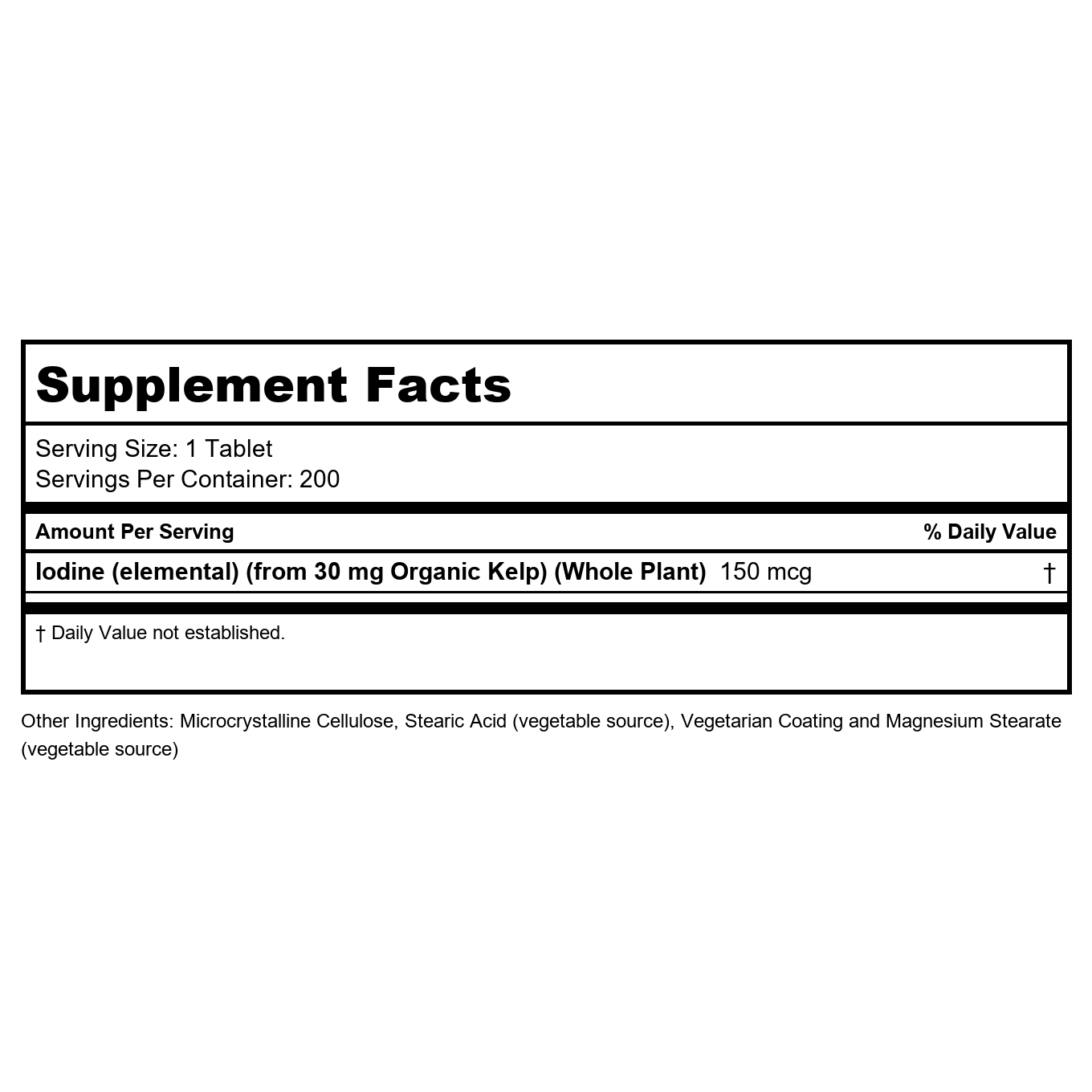 Now Foods Kelp 150 mcg 200 Tablets - 2680