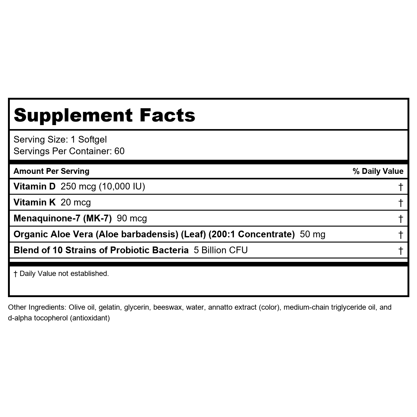 Now Foods Aloe 10,000 & Probiotics 60 Vcaps - 3029