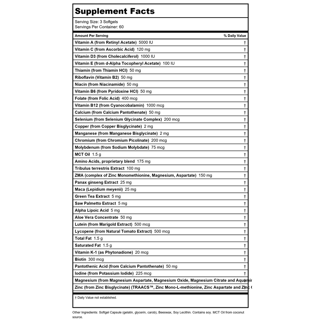 Now Sports Men's Active Sports Multi 180 Softgels - 3891