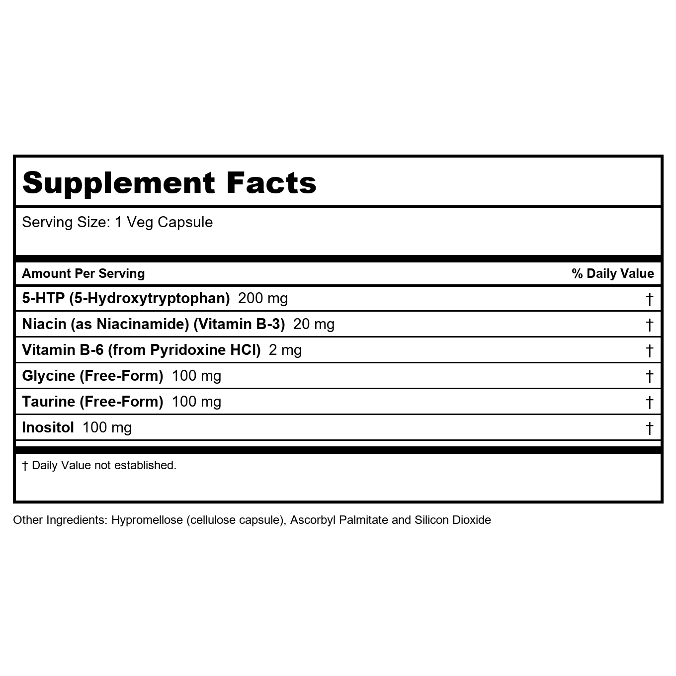 Now Foods 5-HTP Double Strength 200 mg 120 Vcaps - 0111