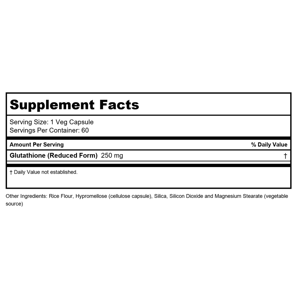 Now Foods Glutathione 250 mg 60 Vcaps - 0096