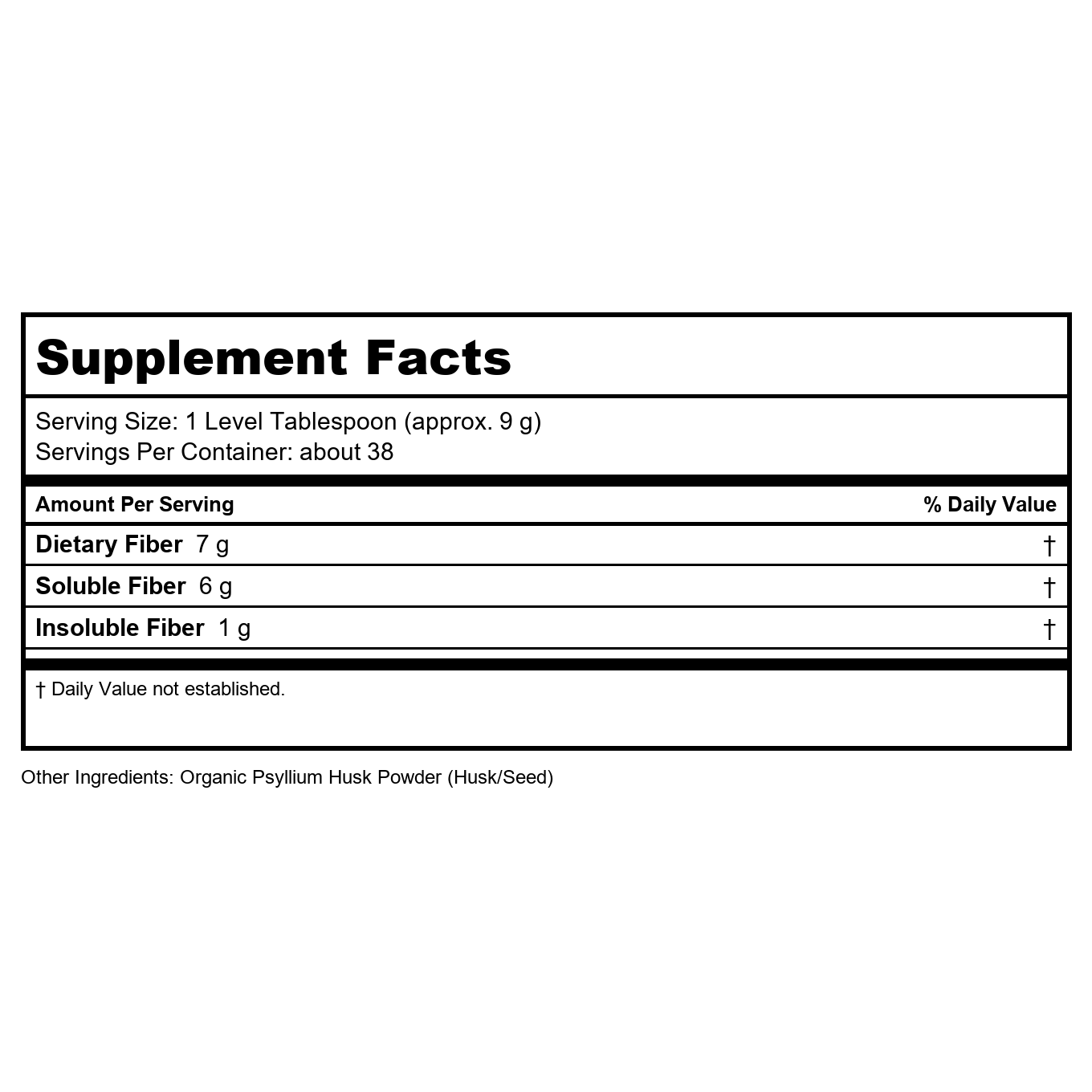 Now Foods Psyllium Husk Powder Organic 12oz - 5966