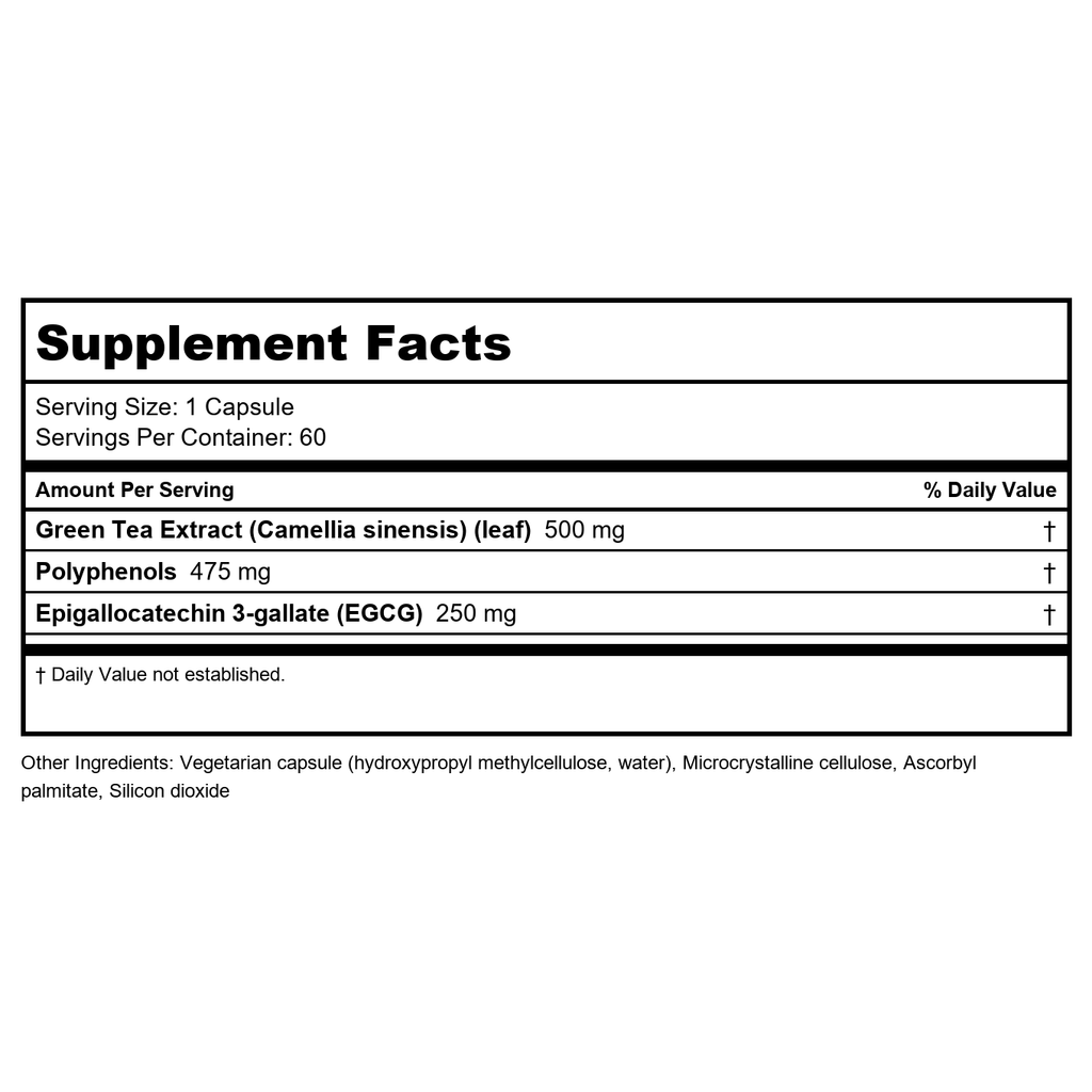 Klaire Labs Green Tea Extract 60 Capsules