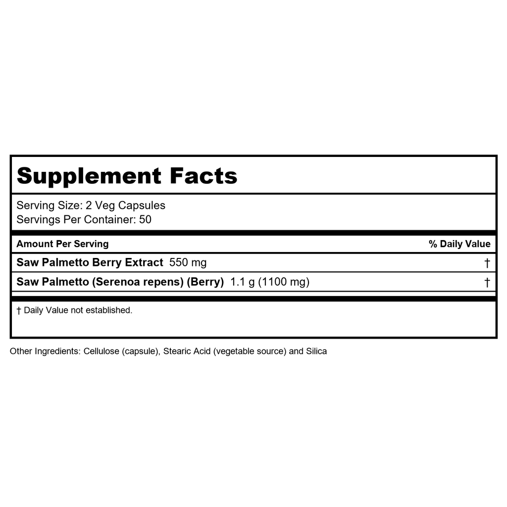 Now Foods Saw Palmetto Berries 550 mg 100 Vcaps - 4747
