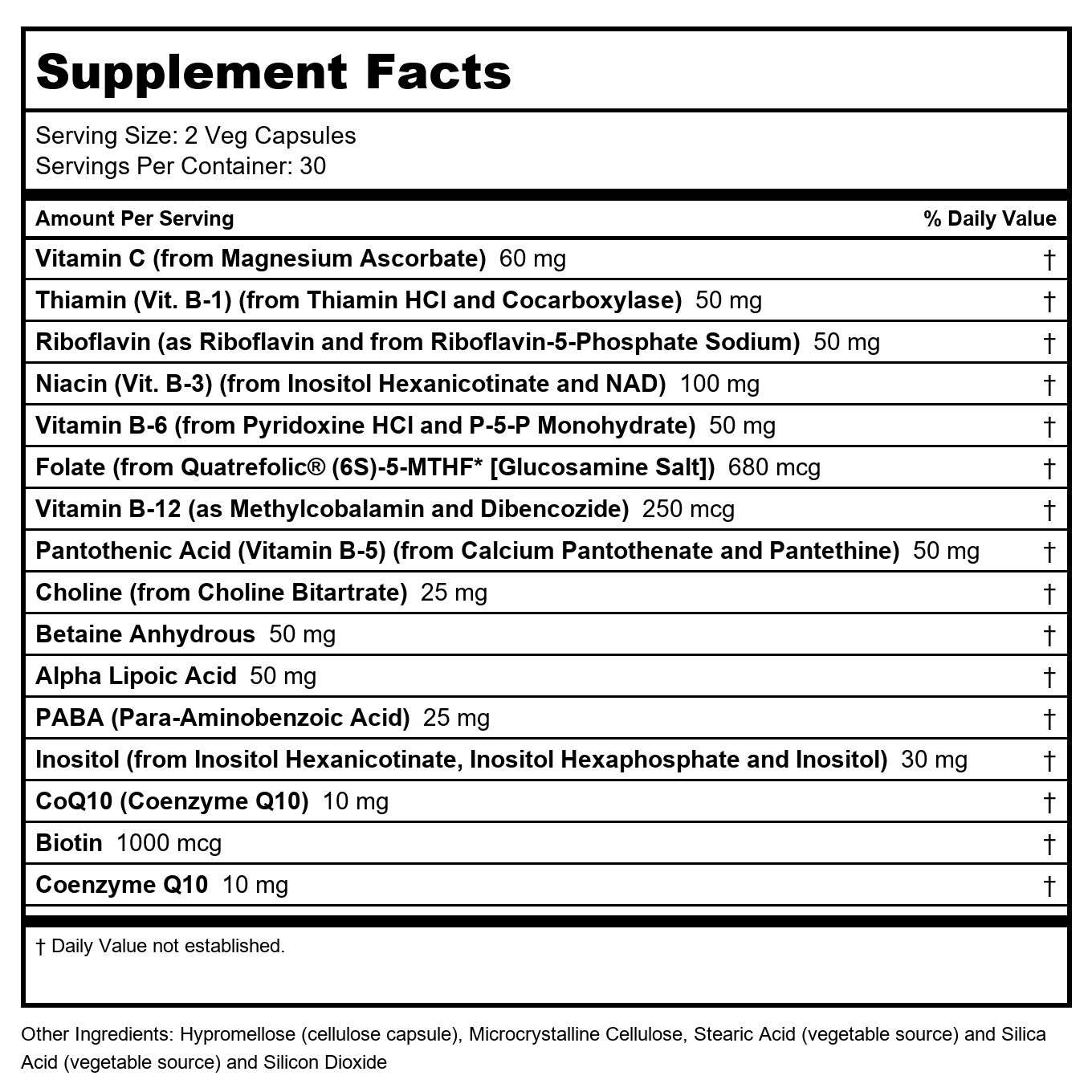Now Foods Co-Enzyme B-Complex 60 Vcaps - 0406
