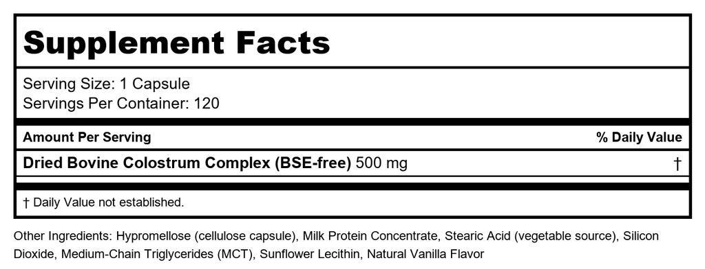 Now Foods Colostrum 500 mg 120 Vcaps - 3216