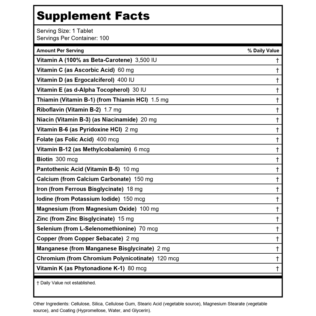 Now Foods Daily Vits 100 Tablets - 3770