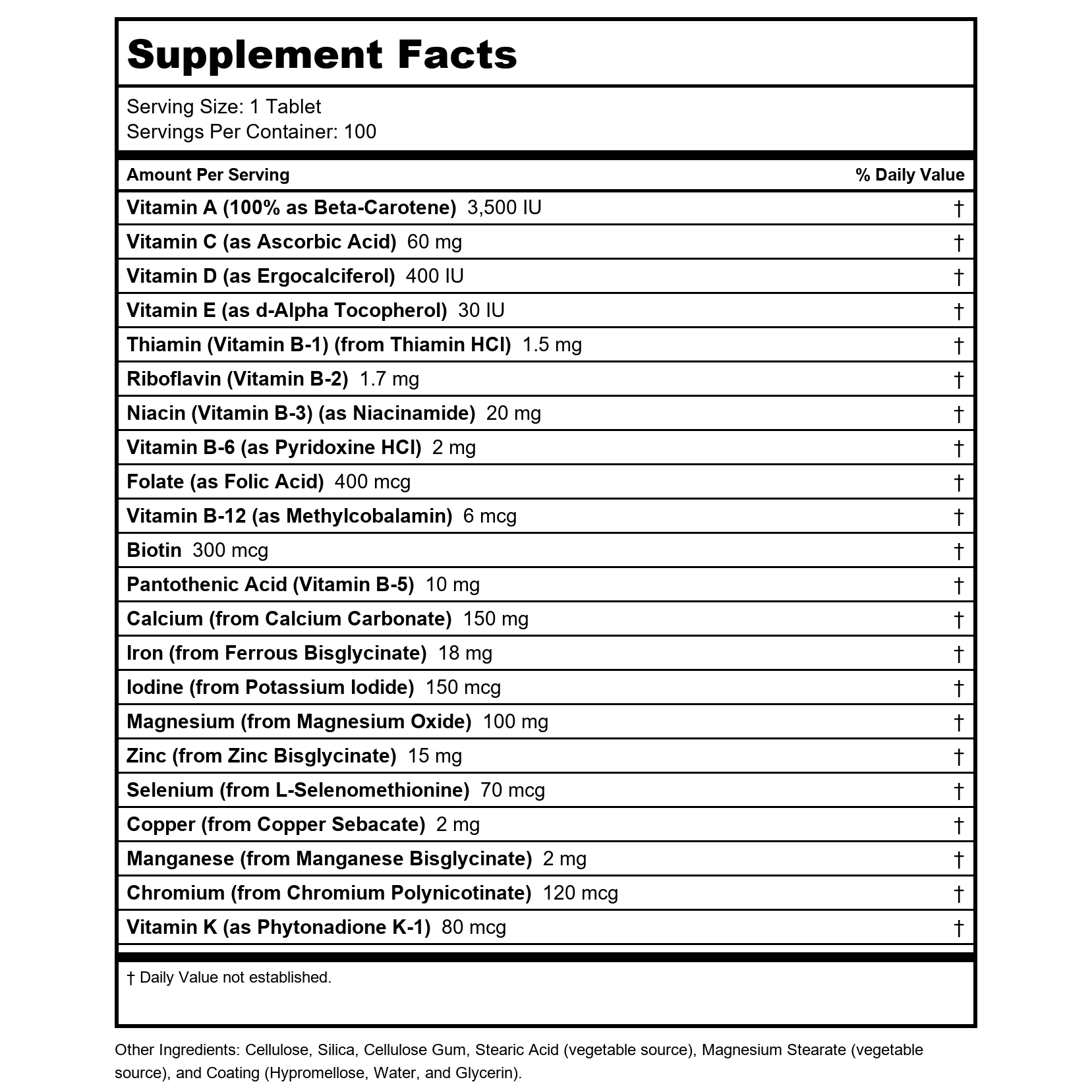 Now Foods Daily Vits 100 Tablets - 3770