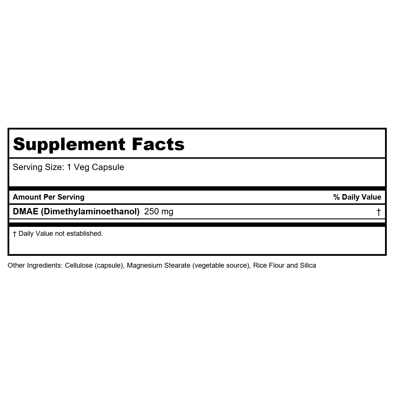 Now Foods DMAE 250 mg 100 Vcaps - 3090