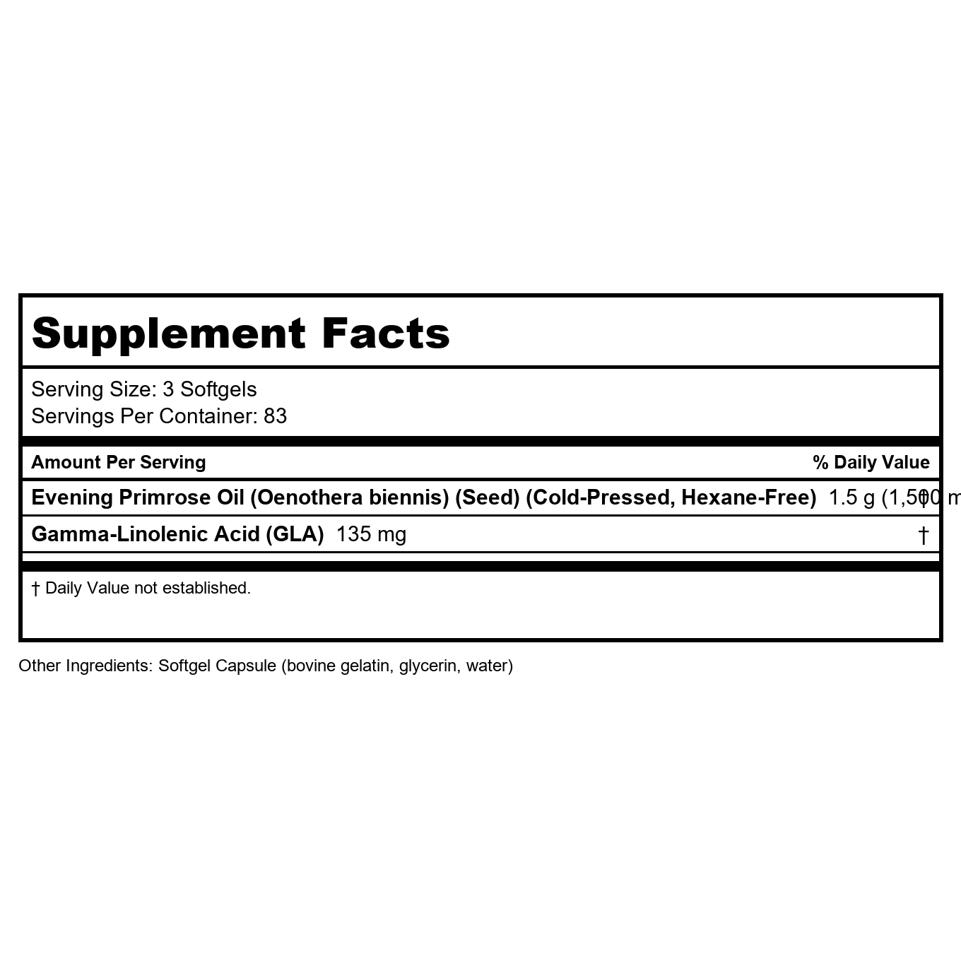 Now Foods Evening Primrose Oil 500 mg 250 Softgels - 1752