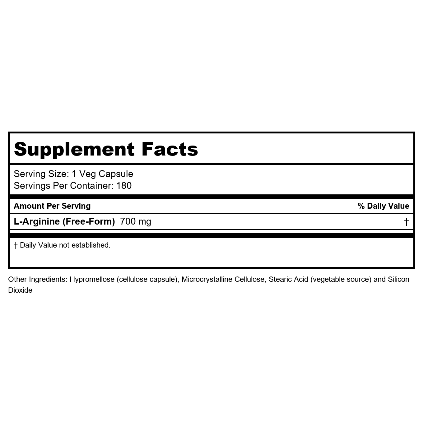 Now Foods L-Arginine 700 mg 180 Vcaps - 0033