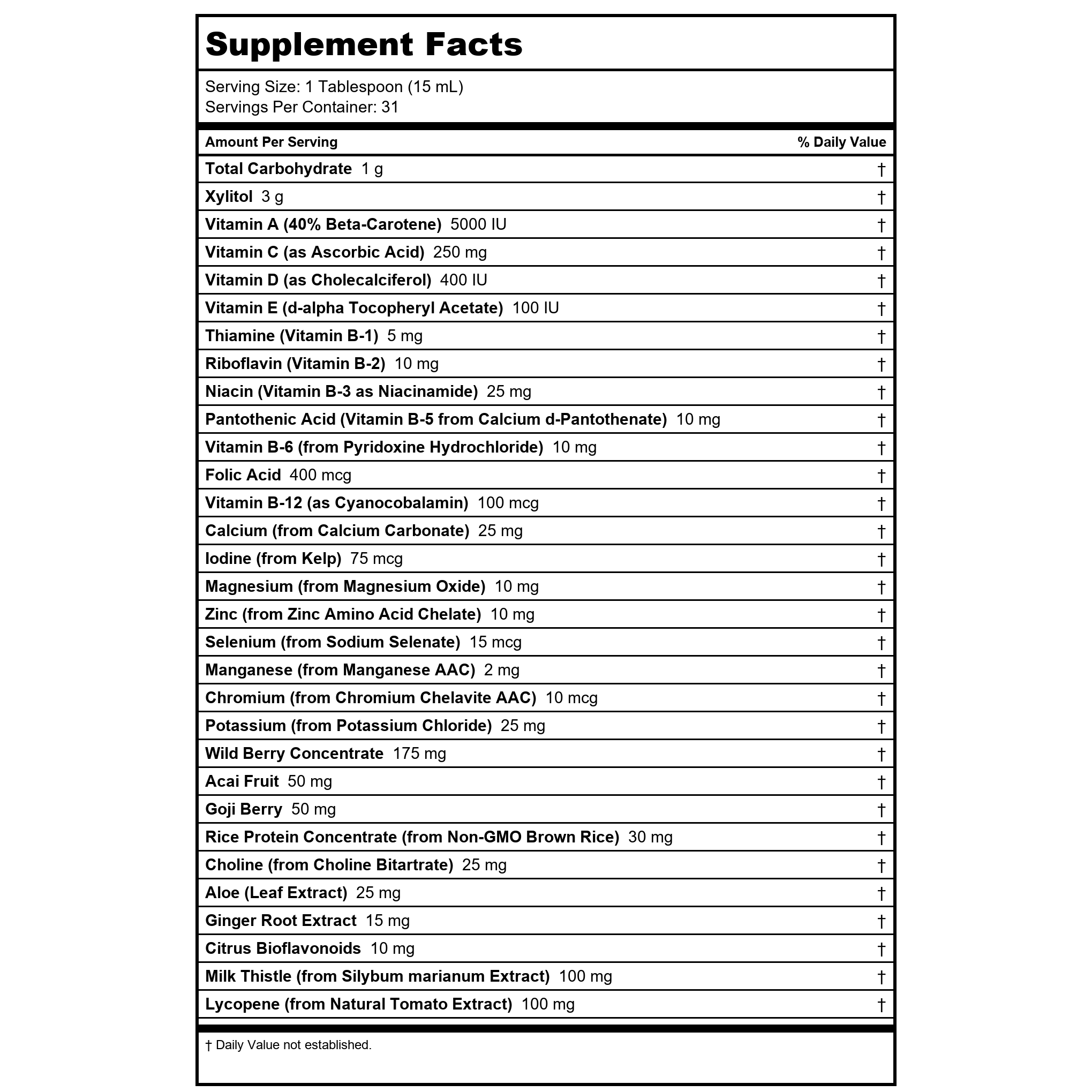Now Foods Liquid Multi Wild Berry Flavor 16oz - 3773 -