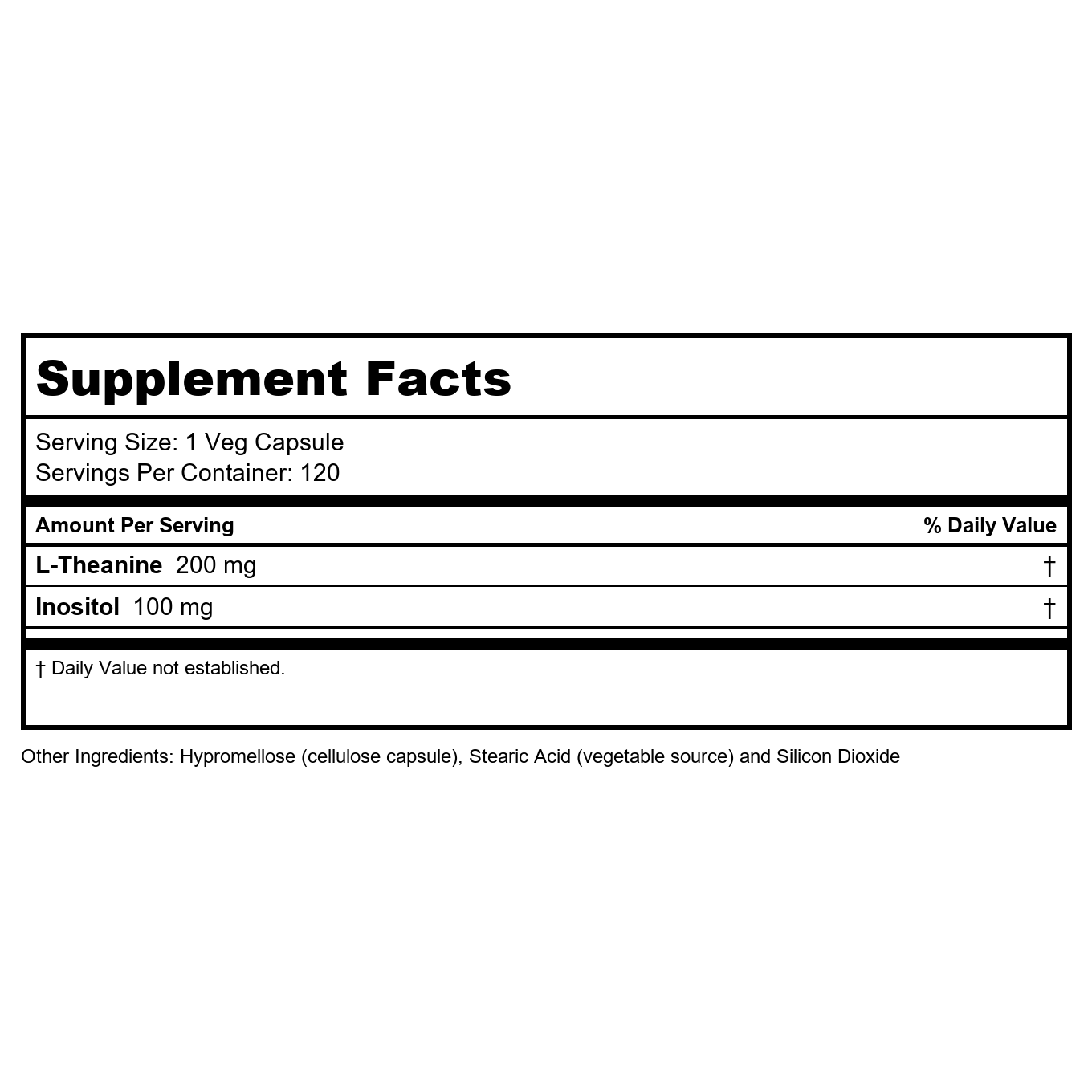 Now Foods L-Theanine Double Strength 200 mg 120 Vcaps - 0148