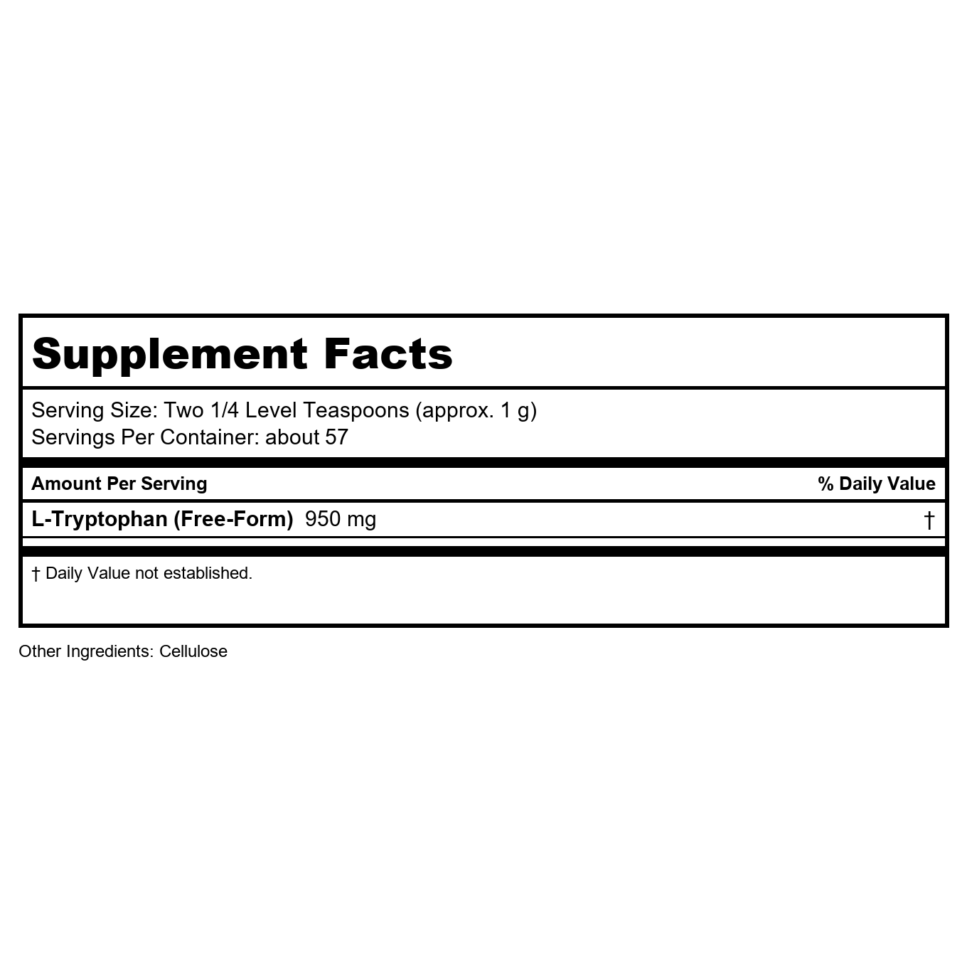 Now Foods L-Tryptophan Powder 2oz - 0263