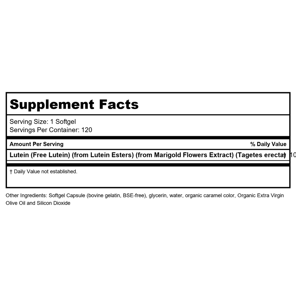 Now Foods Lutein 10 mg 120 Softgels - 3057