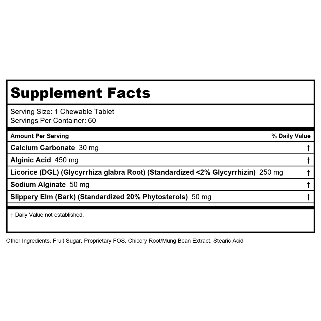 Rx Vitamins Acid Block 60 Chewable Tabltet